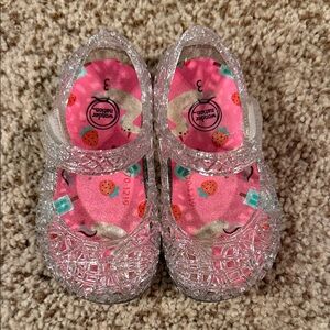 Wonder Nation Kids Glitter Jellies - Silver